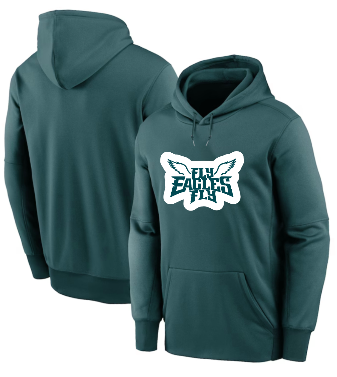 Men 2025 Philadelphia Eagles green hoodie style 2